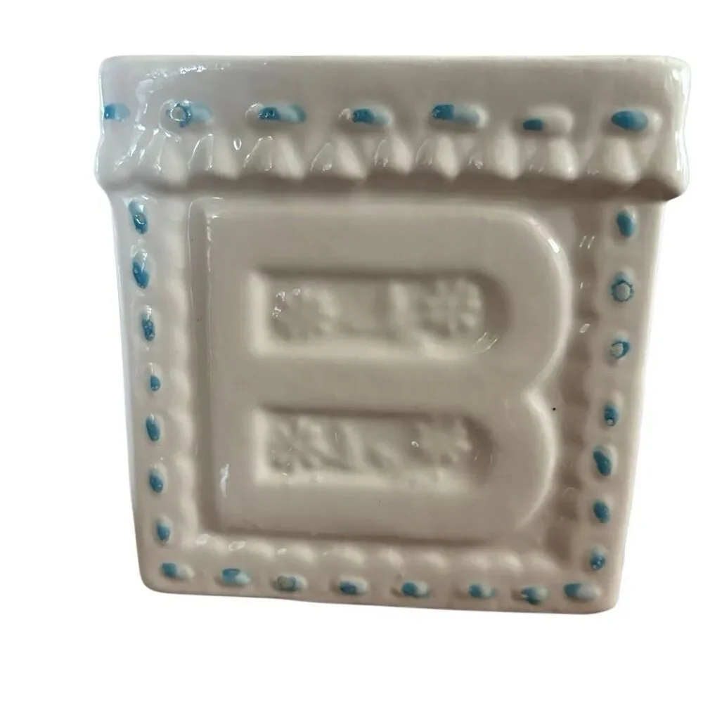 Nursery Baby Block Ceramic Planter